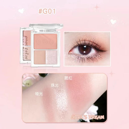 GOGOTALES Sweet Pink Diary Blush Eyeshadow Palette 11.5g 戈戈舞甜粉日記腮紅眼影盤