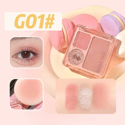 GOGOTALES Three Color Small Eye Shadow Palette 4g 戈戈舞小口袋腮红三色眼影盘