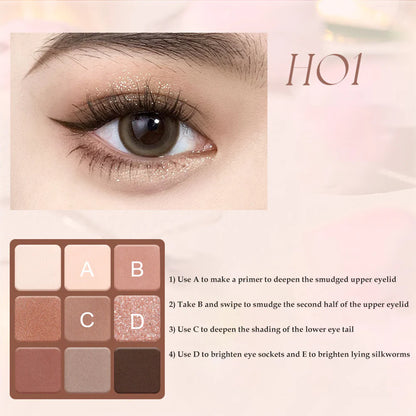 HOLD LIVE 9 Colors in 1 Eyeshadow Palette 11.7g HOLD LIVE雾染薄暮九色眼影盘