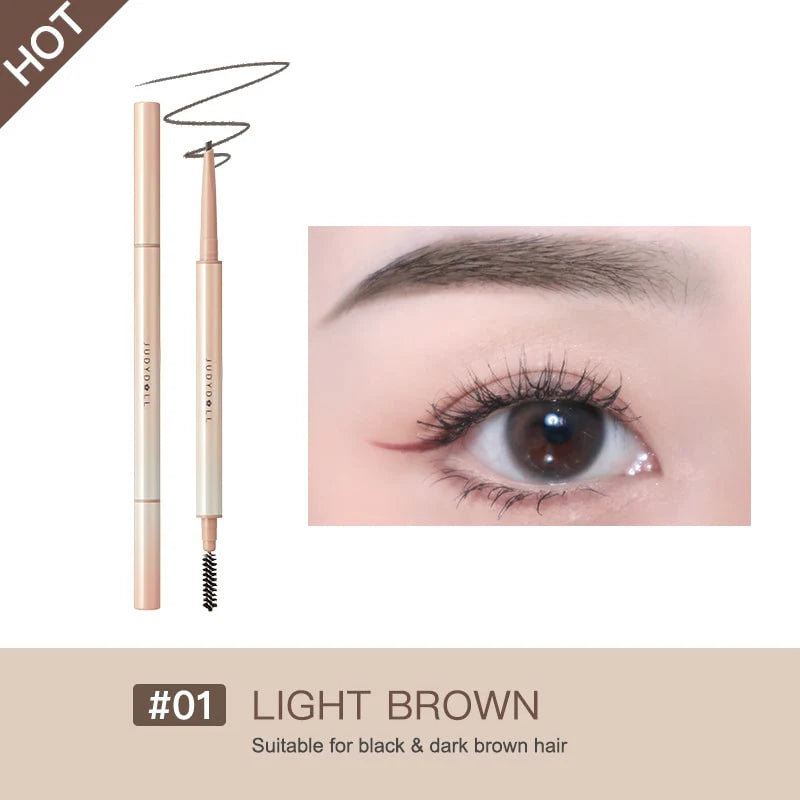 Judydoll Skinny Triangular-Shaped Eyebrow Pencil 橘朵眉笔柔焦雾感塑型三角眉笔深棕色自然网红极细眉笔防水持久不脱色双头野生眉