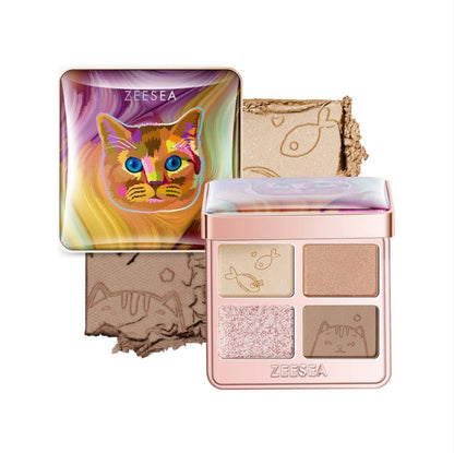 ZEESEA Tipsy Kitty Eyeshadow Quad 3.5g 滋色幻彩璀璨动物四色眼影