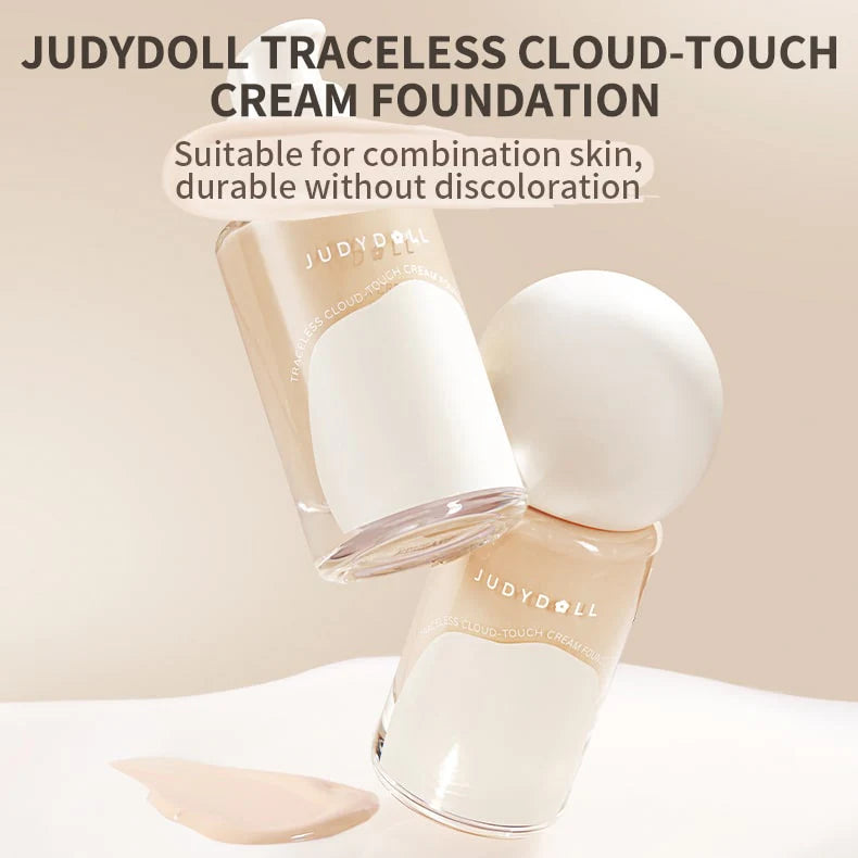 Judydoll Traceless Cloud-Touch Cream Foundation 30g 橘朵云柔无痕粉霜粉底液持妆不易脱妆混油皮女