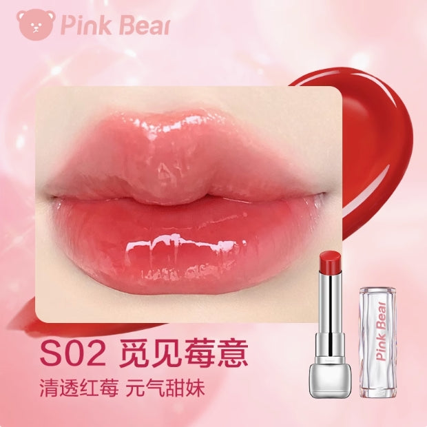 Pink Bear Sugar Glossy Lipstick 3.2g 皮可熊糖光口红