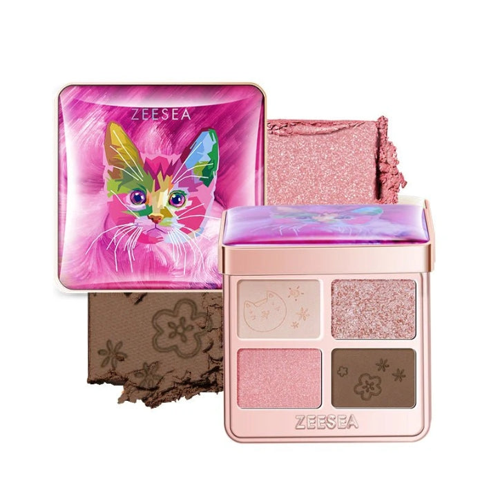 ZEESEA Tipsy Kitty Eyeshadow Quad 3.5g 滋色幻彩璀璨动物四色眼影