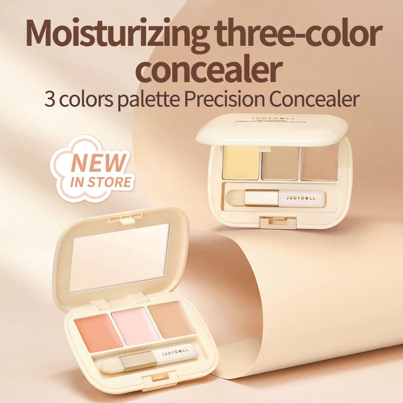 Judydoll Three-Shades Concealer Palette 2.7g 橘朵遮瑕液三色遮暇盘遮盖痘印眼袋黑眼圈膏笔痘痘液体提亮