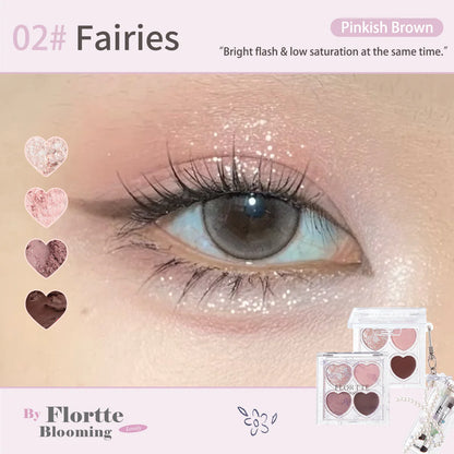 Flortte 【新品】Love Yourself 4色眼影盤3g 花洛莉亞自戀系列四色臥蠶多用盤提亮下至眼線眼影綜合盤