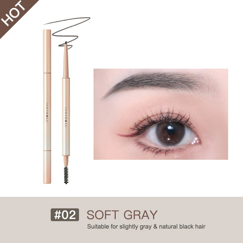 Judydoll Skinny Triangular-Shaped Eyebrow Pencil 橘朵眉笔柔焦雾感塑型三角眉笔深棕色自然网红极细眉笔防水持久不脱色双头野生眉