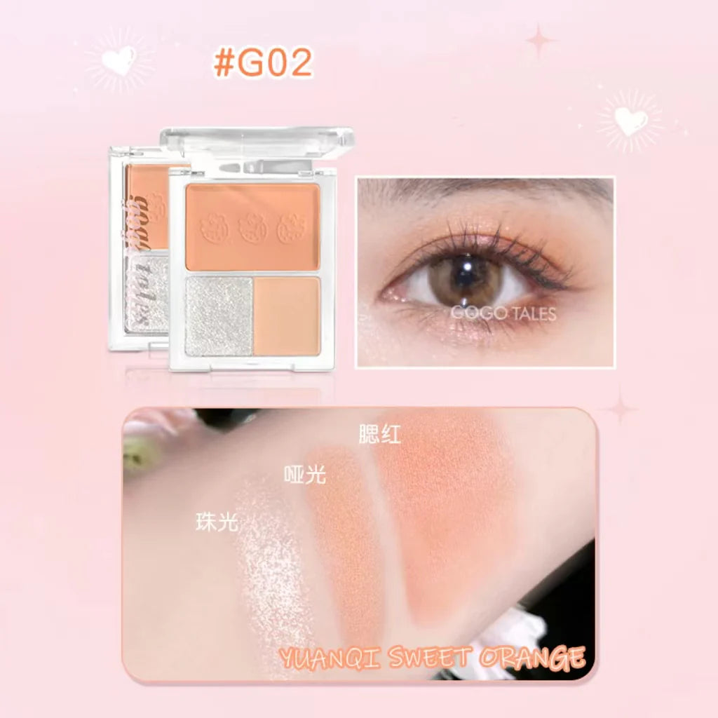 GOGOTALES Sweet Pink Diary Blush Eyeshadow Palette 11.5g 戈戈舞甜粉日記腮紅眼影盤