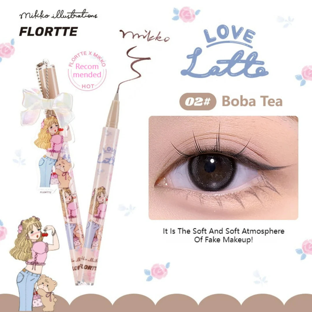 Flortte 【520】Mikko Wink Wink Liquid Eyeliner Flt071 0.5ml 花洛莉亚MIKKO联名款彩色防水眼线液笔卧蚕不易晕染