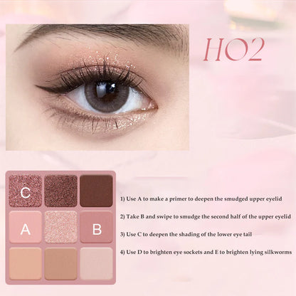 HOLD LIVE 9 Colors in 1 Eyeshadow Palette 11.7g HOLD LIVE雾染薄暮九色眼影盘