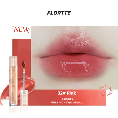 Flortte Nice To Meet Chu Lip Lasting Tint 2.8g 花洛莉亚初吻露水光唇釉唇蜜镜面唇彩不沾杯口红学生平价