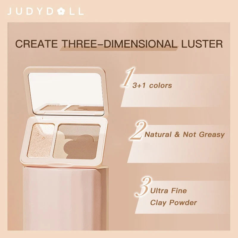 Judydoll Stereo Face Cosmetic Disc 8g 橘朵立体腮红高光修容一体眼影盘发际线轮廓鼻影综合盘