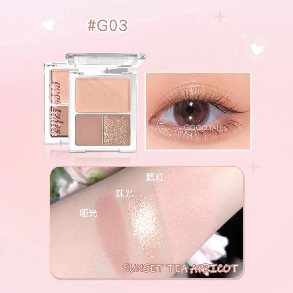 GOGOTALES Sweet Pink Diary Blush Eyeshadow Palette 11.5g 戈戈舞甜粉日記腮紅眼影盤