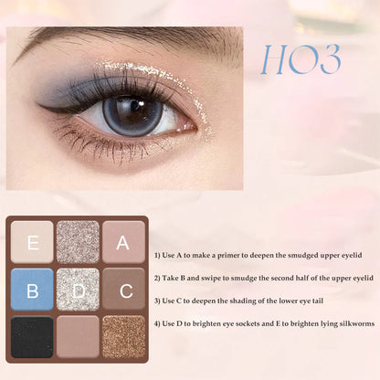 HOLD LIVE 9 Colors in 1 Eyeshadow Palette 11.7g HOLD LIVE雾染薄暮九色眼影盘