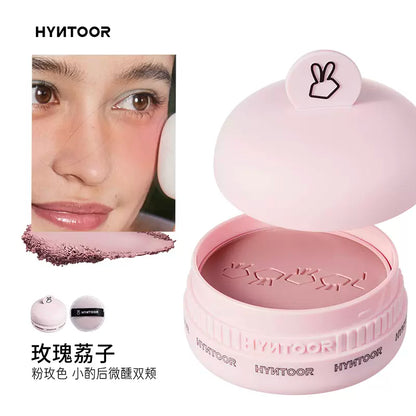 HYNTOOR Sandwich Pressed Powder or Powder Puff Blusher 2.5g/8g 黑兔马卡龙夹心粉饼or粉扑