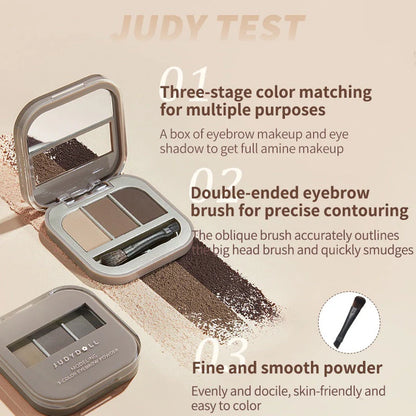 Judydoll 3 Shade Eyebrow Powder 2.4g 橘朵立体眉粉三色显色自然持久防水不脱色