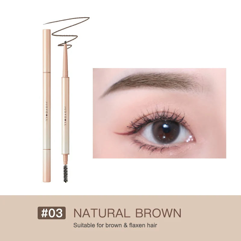 Judydoll Skinny Triangular-Shaped Eyebrow Pencil 橘朵眉笔柔焦雾感塑型三角眉笔深棕色自然网红极细眉笔防水持久不脱色双头野生眉