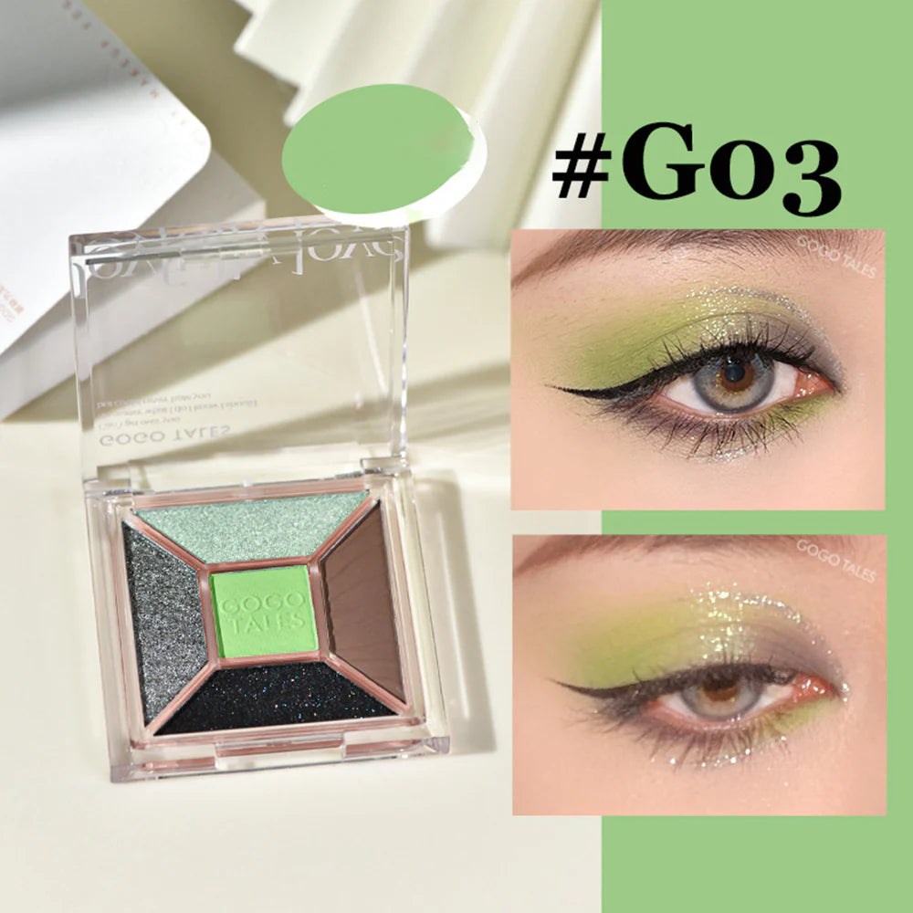 GOGOTALES 5-color Eyeshadow Palette 7g 戈戈舞玩妆雾线眼影盘