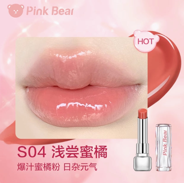 Pink Bear Sugar Glossy Lipstick 3.2g 皮可熊糖光口红