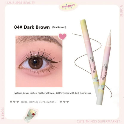 Flortte I Am Super Beauty Liquid Eyeliner 0.55ml 花洛莉亚小细精精细眼线液笔胶耐水耐汗不晕染卧蚕新手初学