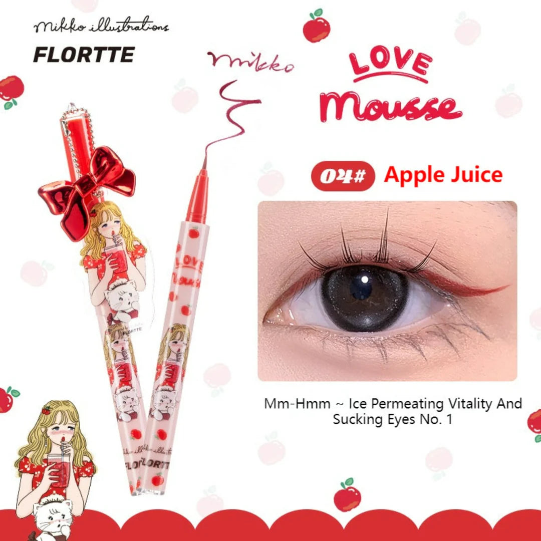 Flortte 【520】Mikko Wink Wink Liquid Eyeliner Flt071 0.5ml 花洛莉亚MIKKO联名款彩色防水眼线液笔卧蚕不易晕染