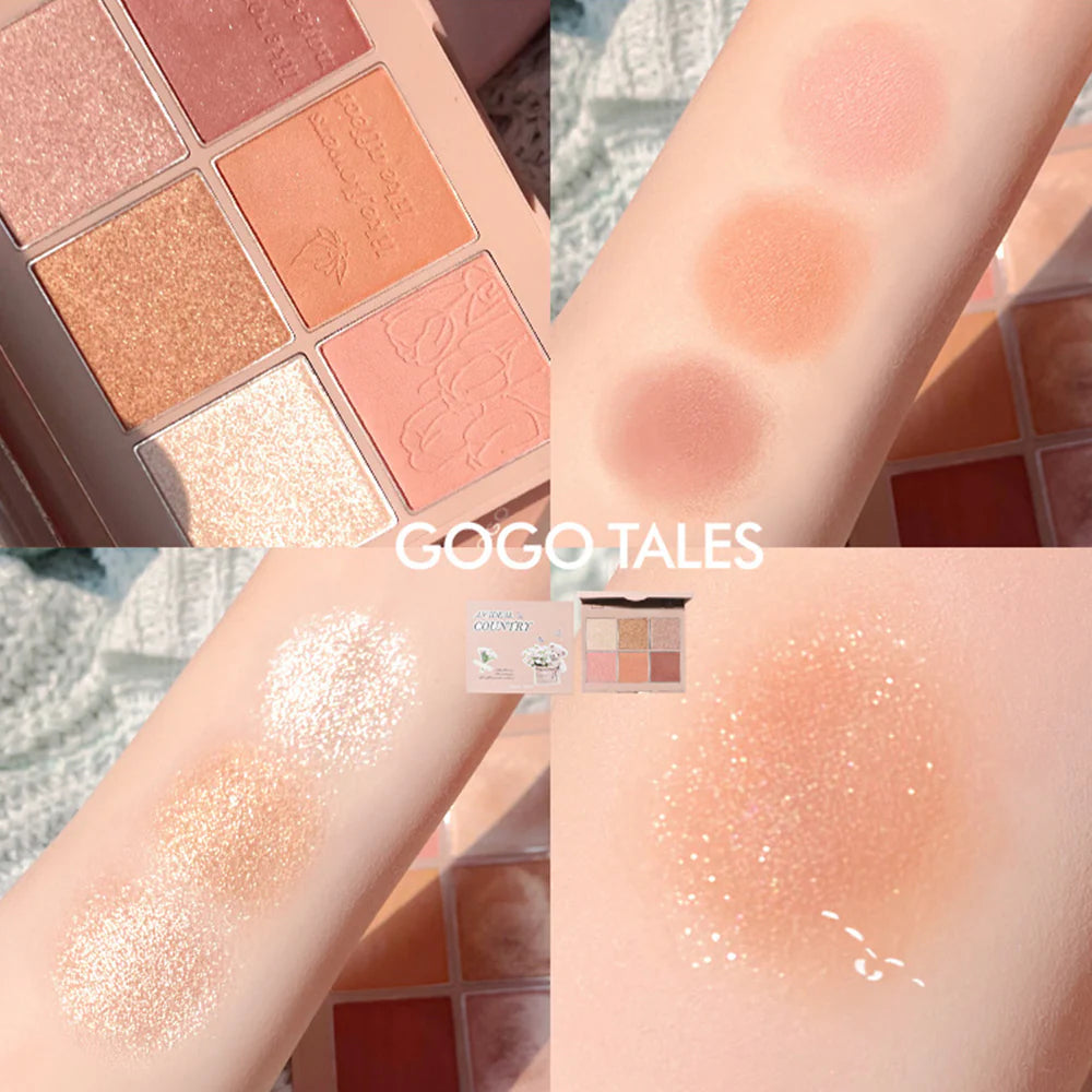 GOGOTALES Six-color Blush & Eyeshadow 27g 戈戈舞初绽粉雾六色腮红