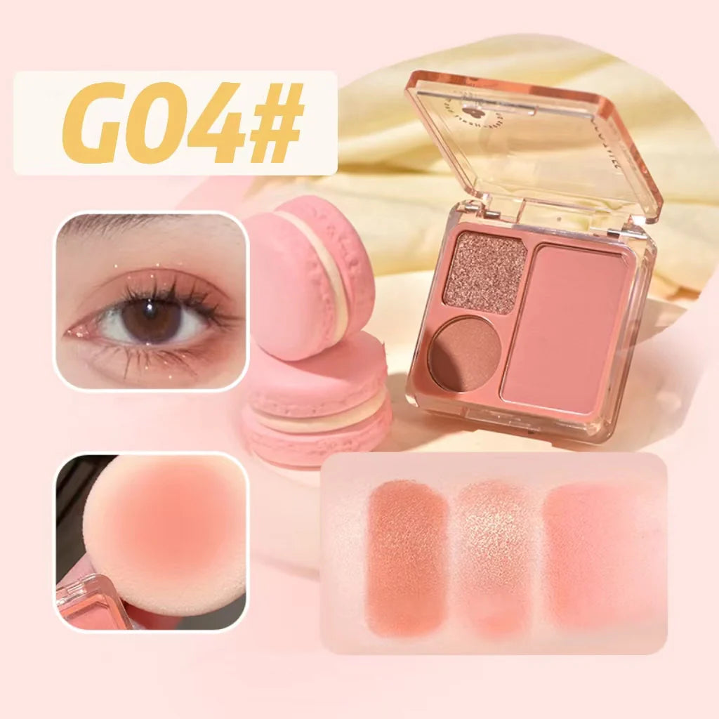 GOGOTALES Three Color Small Eye Shadow Palette 4g 戈戈舞小口袋腮红三色眼影盘