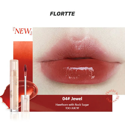 Flortte Nice To Meet Chu Lip Lasting Tint 2.8g 花洛莉亚初吻露水光唇釉唇蜜镜面唇彩不沾杯口红学生平价