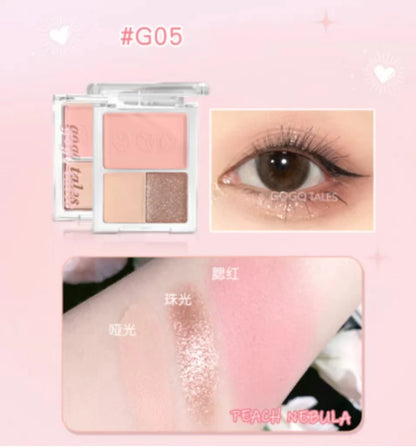 GOGOTALES Sweet Pink Diary Blush Eyeshadow Palette 11.5g 戈戈舞甜粉日記腮紅眼影盤