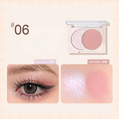 GOGOTALES Sparkling Two-Color Eyeshadow Palette 3.8g 戈戈舞口袋双拼发光双色眼影盘