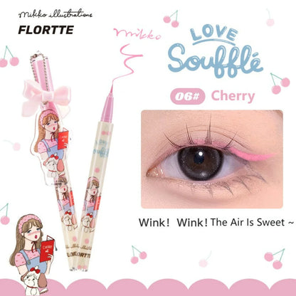 Flortte 【520】Mikko Wink Wink Liquid Eyeliner Flt071 0.5ml 花洛莉亚MIKKO联名款彩色防水眼线液笔卧蚕不易晕染