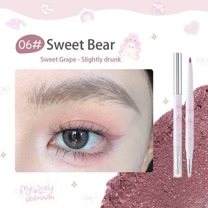 Flortte 【New】Bread Bear ＆ Me Eyeliner 200mg 花洛莉亚面包小熊和我可晕染眼线胶笔双头卧蚕阴影眼影笔