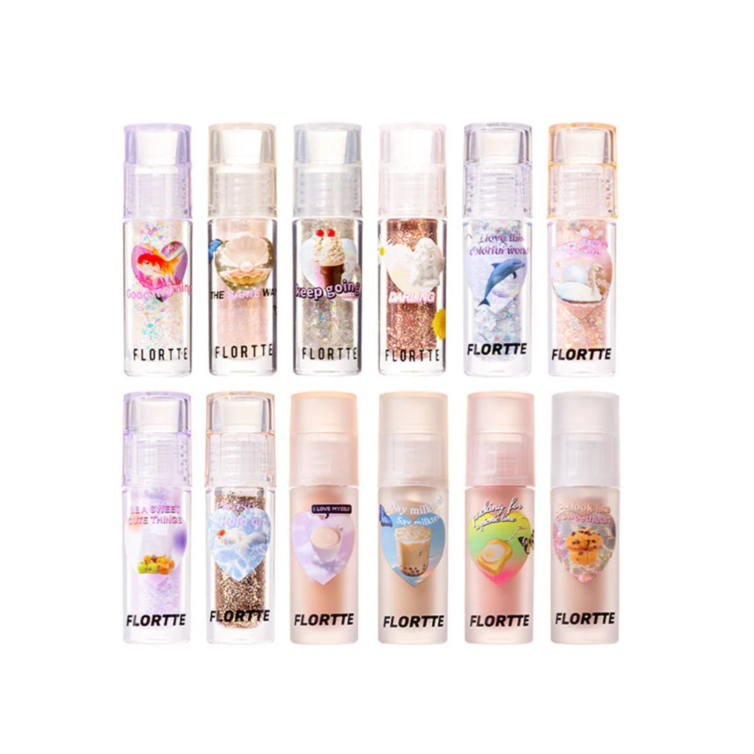 Flortte 【520】Heart Attack Liquid Eyeshadow 1.5g 花洛莉亚心动狙击液体眼影亮片闪片细闪哑光色卧蚕提亮液一滴泪