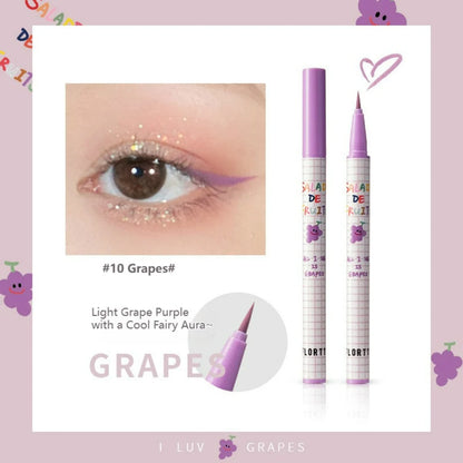 Flortte Salade De Fruits Eyeliner Pencil 0.5ml 花洛莉亚水果沙拉系列彩色眼线液笔精细防水学生党新手眼线笔顺滑自然