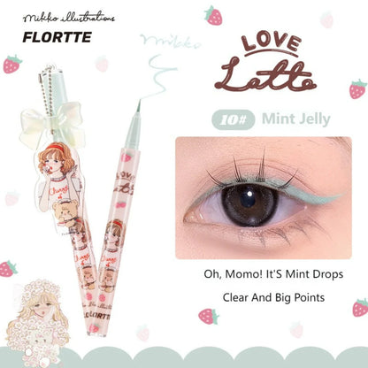 Flortte 【520】Mikko Wink Wink Liquid Eyeliner Flt071 0.5ml 花洛莉亚MIKKO联名款彩色防水眼线液笔卧蚕不易晕染