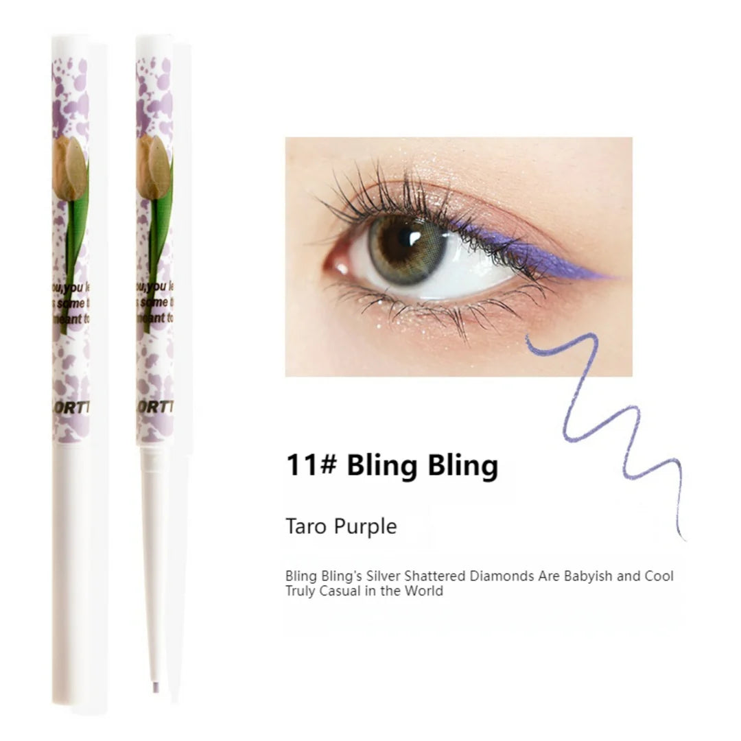 Flortte I Am Super Beauty Eyeliner Pencil 0.05g 花洛莉亚眼线胶笔怪美莉亚卧蚕阴影极细Bunny联名款