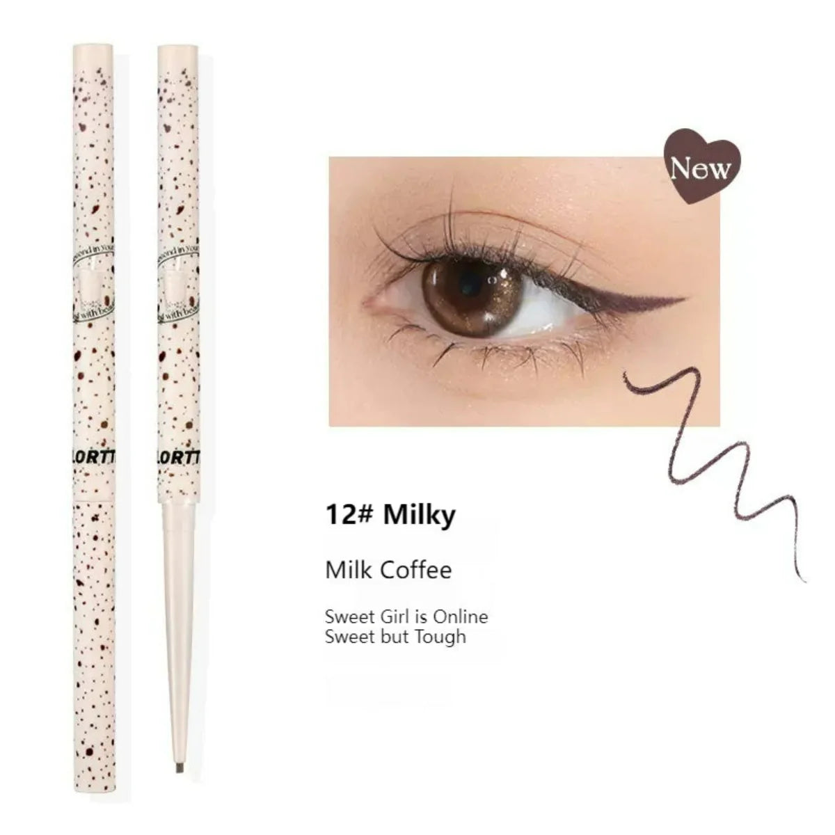 Flortte I Am Super Beauty Eyeliner Pencil 0.05g 花洛莉亚眼线胶笔怪美莉亚卧蚕阴影极细Bunny联名款