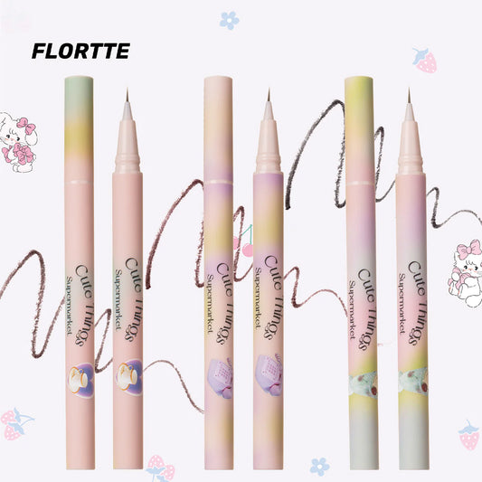 Flortte I Am Super Beauty Liquid Eyeliner 0.55ml 花洛莉亚小细精精细眼线液笔胶耐水耐汗不晕染卧蚕新手初学