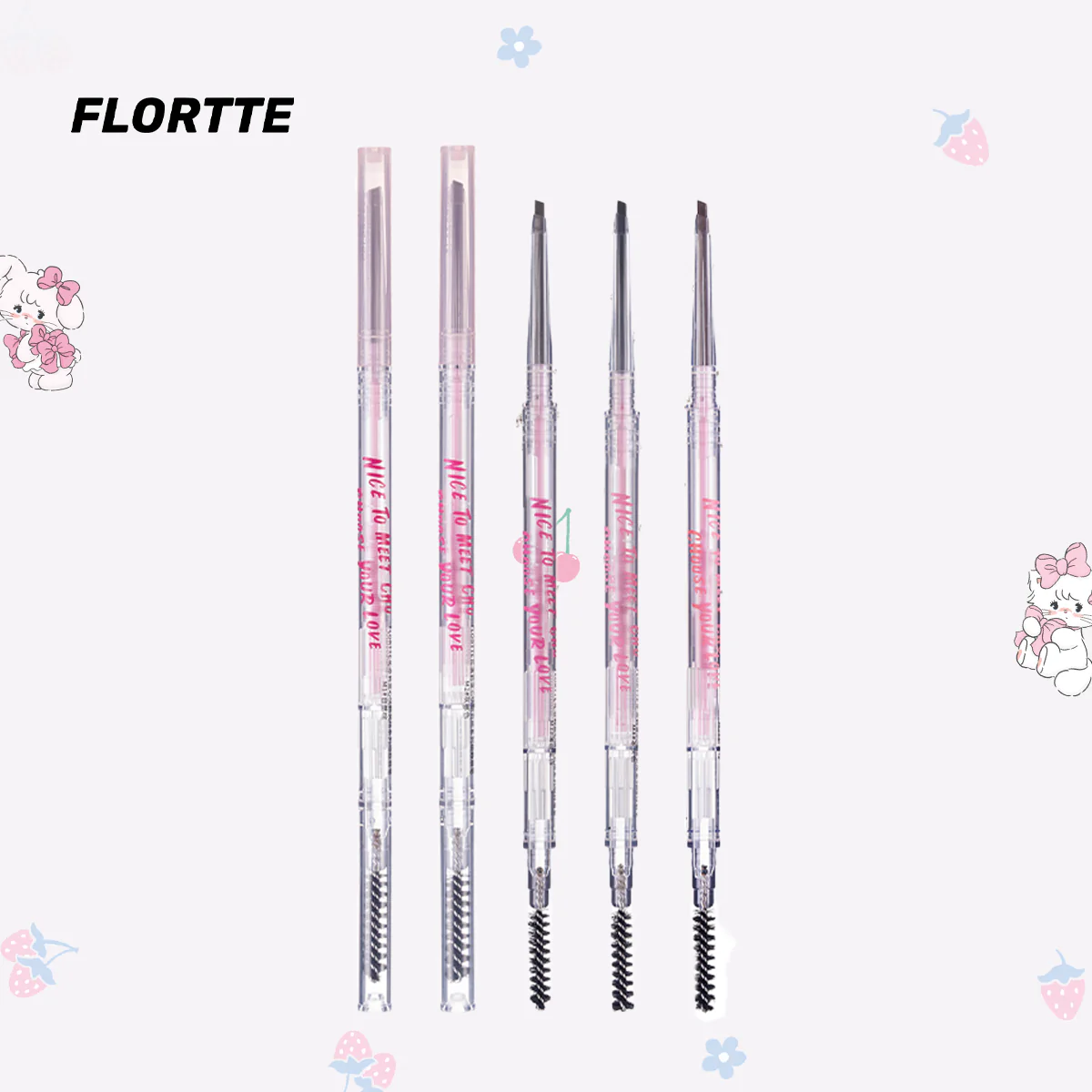 Flortte【熱】塑形眉筆花洛莉亞眉筆自然防水新手精緻眉筆旗艦店官方正品學生黨