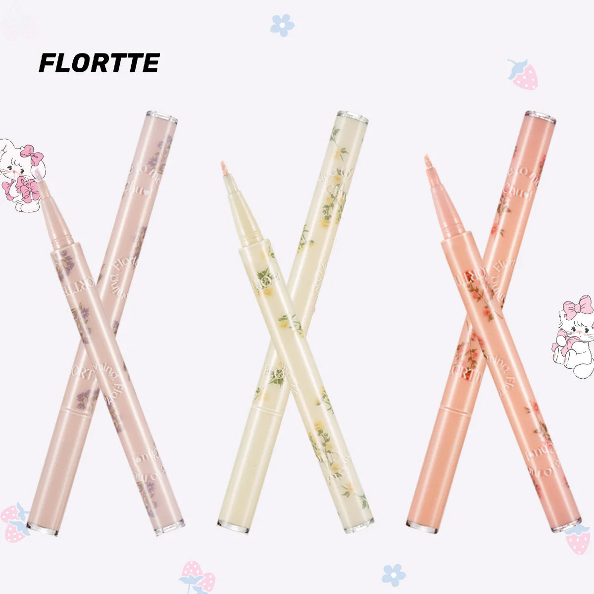 Flortte Chu Chu Mark Silkworm Pen 0.5ml 花洛莉亚初吻初恋马克系列刀锋卧蚕液笔珠光高光阴影眼线提亮哑光眼妆