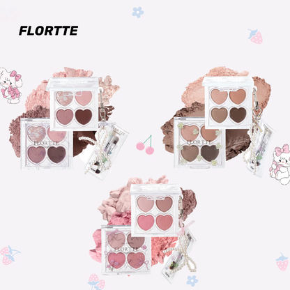 Flortte 【新品】Love Yourself 4色眼影盤3g 花洛莉亞自戀系列四色臥蠶多用盤提亮下至眼線眼影綜合盤