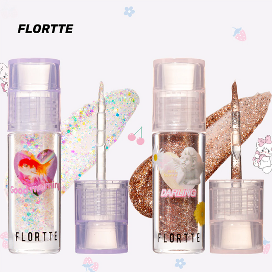 Flortte 【520】Heart Attack Liquid Eyeshadow 1.5g 花洛莉亚心动狙击液体眼影亮片闪片细闪哑光色卧蚕提亮液一滴泪