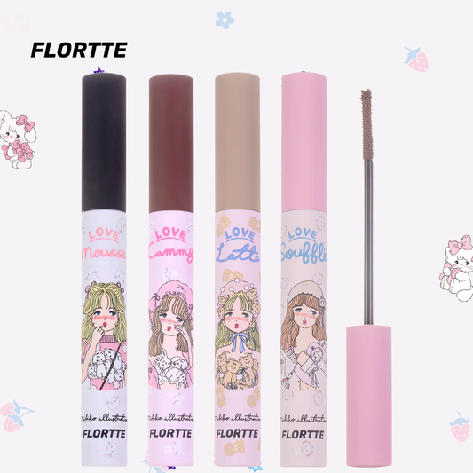 Flortte Mikko Long Curling Mascara Primer 4g 花洛莉亚MIKKO联名款纤长持久太阳花睫毛定型睫毛打底膏