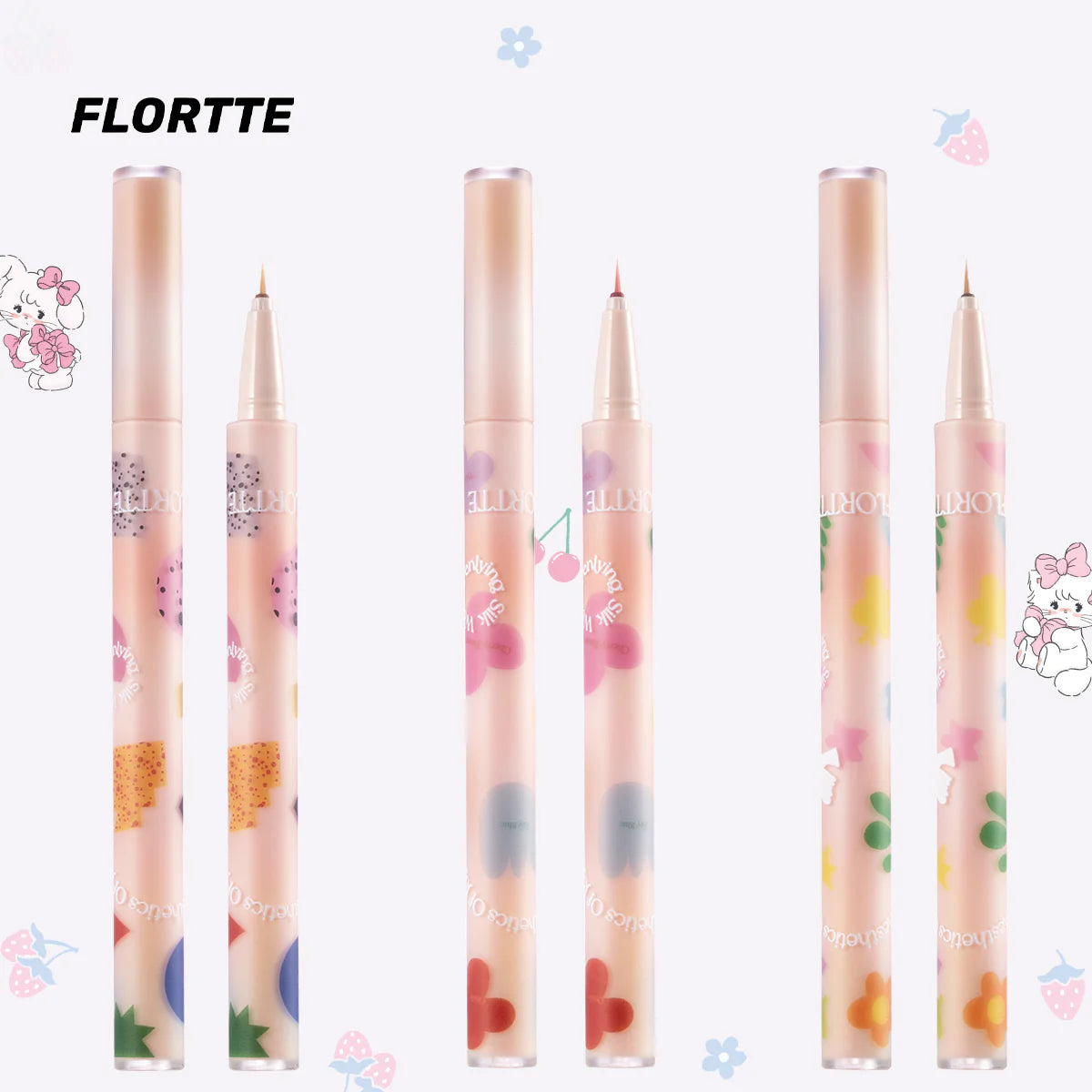 Flortte Lying Silkworm Pen 0.5g 花洛莉亚大漂亮卧蚕眼线液笔极细防水持久不晕染