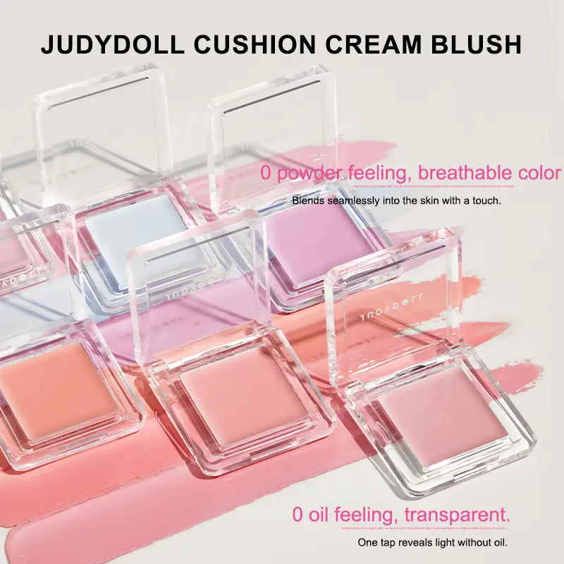 Judydoll Cushion Cream Blush 1.8g 橘朵单色腮红高光修容腮红膏腮紫哑光膨胀