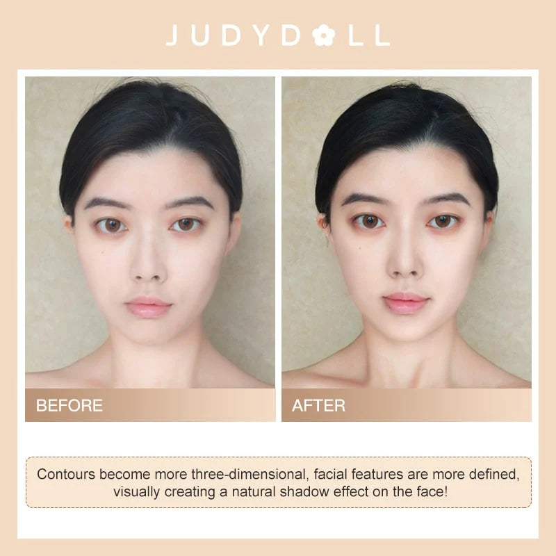 Judydoll 2 Shades Contour Palette 9g 橘朵双色修容粉饼鼻影侧影阴影粉高光修容一体盘