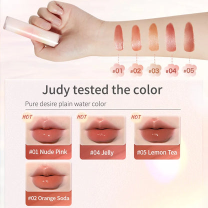 Judydoll Watery Glow Lipstick 3g 橘朵水光唇膏灵光口红玻璃嘟嘟唇滋润固体唇蜜镜面显白灵光唇釉