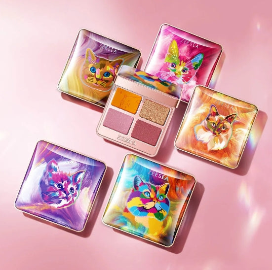 ZEESEA Tipsy Kitty Eyeshadow Quad 3.5g 滋色幻彩璀璨动物四色眼影