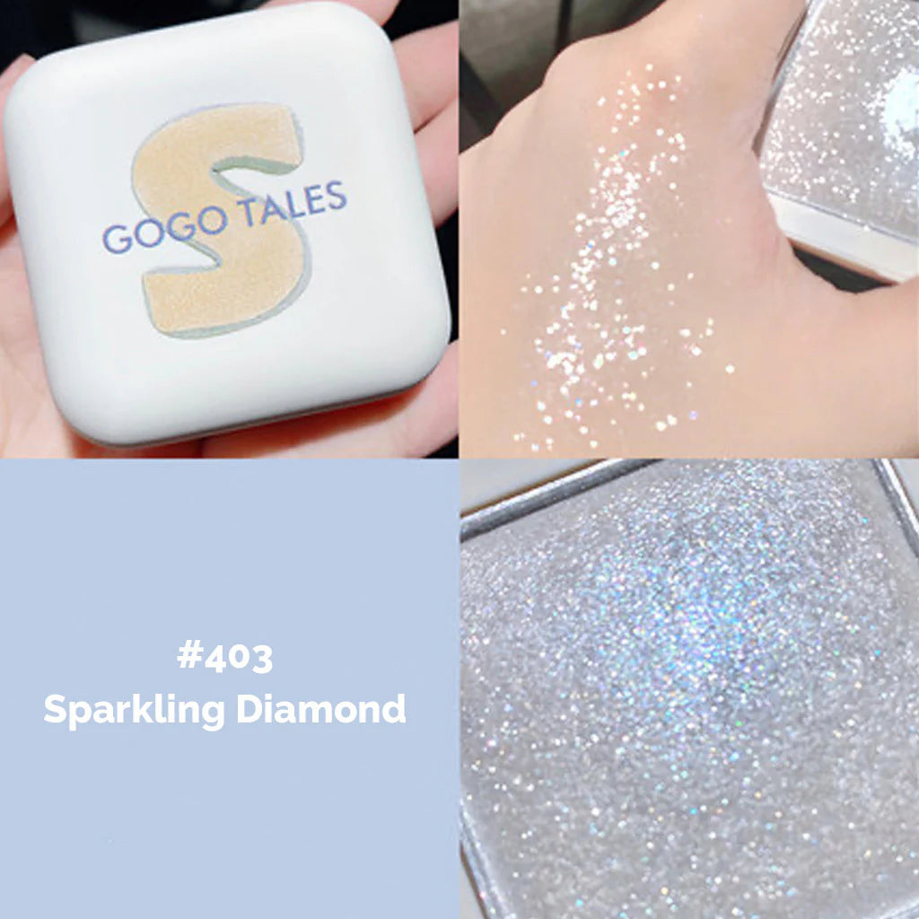 GOGOTALES Sweetheart Diamond Highlight Powder 10g 戈戈舞小白方高光修容盘甜心钻彩高闪粉