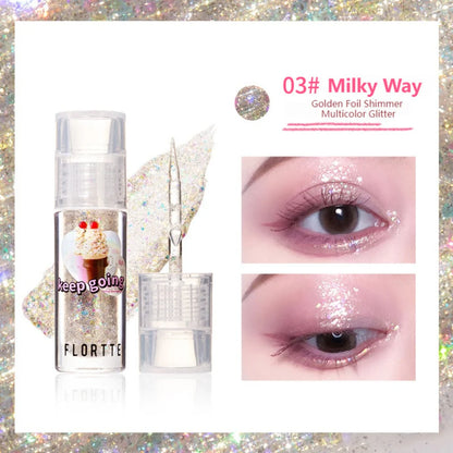 Flortte 【520】Heart Attack Liquid Eyeshadow 1.5g 花洛莉亚心动狙击液体眼影亮片闪片细闪哑光色卧蚕提亮液一滴泪